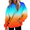 thumbnail image 1 of Frostluinai Gradient Hoodies for Women Oversized Long Sleee Drop Shoulder Sweatshirts Loose Fit Fall Pullover Comzy Hoodies with Pocket, 1 of 5
