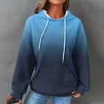 thumbnail image 1 of Frostluinai Hoodies for Women Waffle Cloth Long Sleeve Drawstring Loose Fit Pullover Fashion Graident Sweatshirts Hoodies with Pocket, 1 of 6