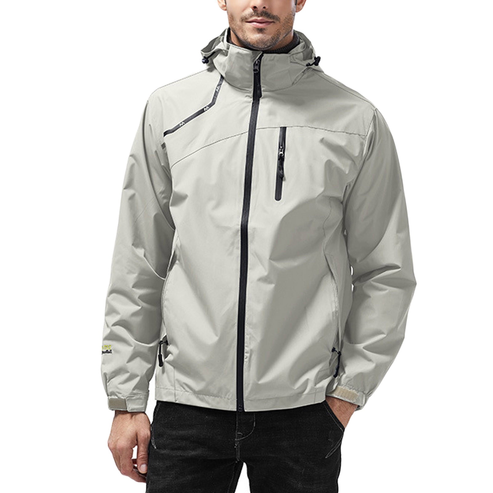 Frostluinai Jackets for Men Outdoor Rain Jacket 2023! Men's Solid Thin