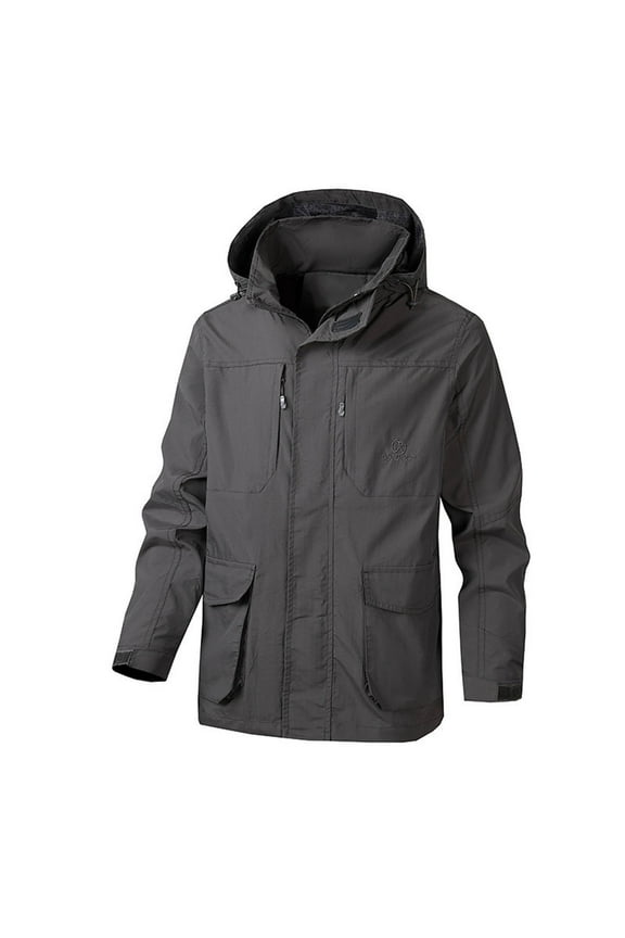 Jackets for Men Outdoor Rain Jacket 2023! Men's Suit Hooded Coat Youth Outdoor Sports Wear Long Men's Windbreaker Middle-aged Business Casual Jacket