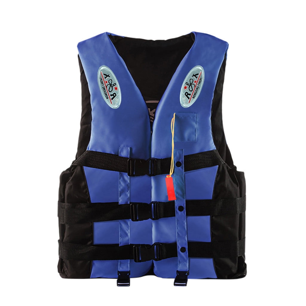 Frostluinai Life Jackets For Adults Adjustable Women Mens Life Jacket Swim Vests , Kayak Ski Buoyancy Fishing Boat Watersport Buoyancy Aid Swim Jackets Portable Snorkel Vest