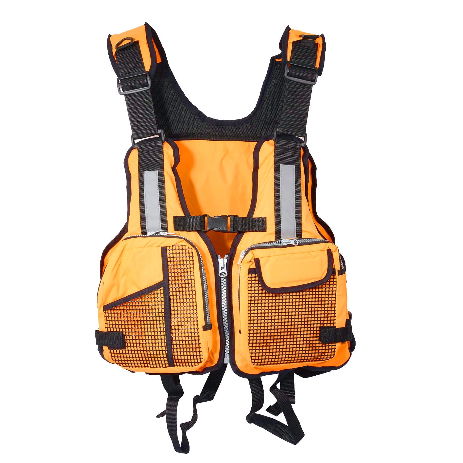 Lure Fishing Vest Kayak Nylon Adjustable Fishing Vest Life Jackets Fly  fishing Adult Multi Pocket Wear-resistant Buoyancy Coat