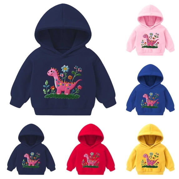 Frostluinai Oversized Hoodies for Kids 2-7Y Funny Graphic Pullover Long Sleeve Warm Fall Sweatshirts Casual Loose Pullover Tops