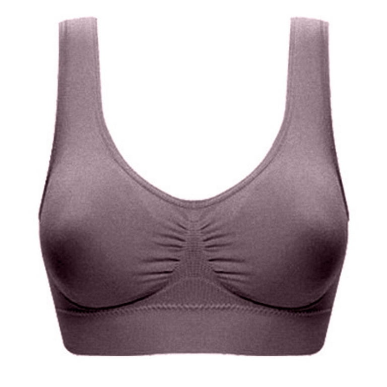 Frostluinai Overstock Items Clearance All !Plus Size Bras For Women Sports  Bra Non-Marking Vest Style Underwear No Steel Ring Gather Sleepwear Yoga
