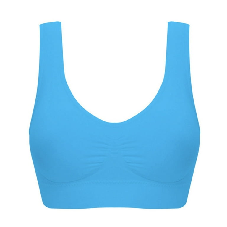 Frostluinai Overstock Items Clearance All !Plus Size Bras For Women Sports  Bra Non-Marking Vest Style Underwear No Steel Ring Gather Sleepwear Yoga