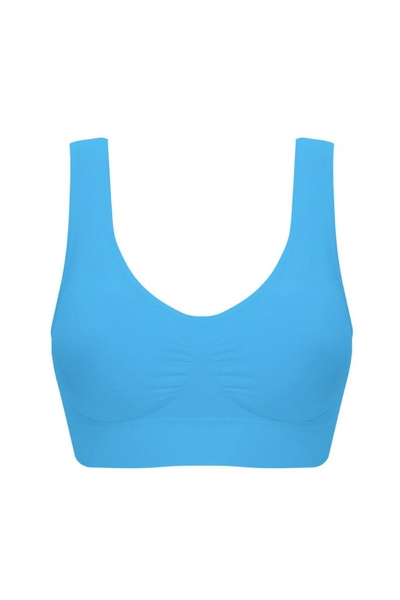 Overstock Items Clearance All !Plus Size Bras For Women Sports Bra Non-Marking Vest Style Underwear No Steel Ring Gather Sleepwear Yoga Bra Wireless Underwear Sports Top