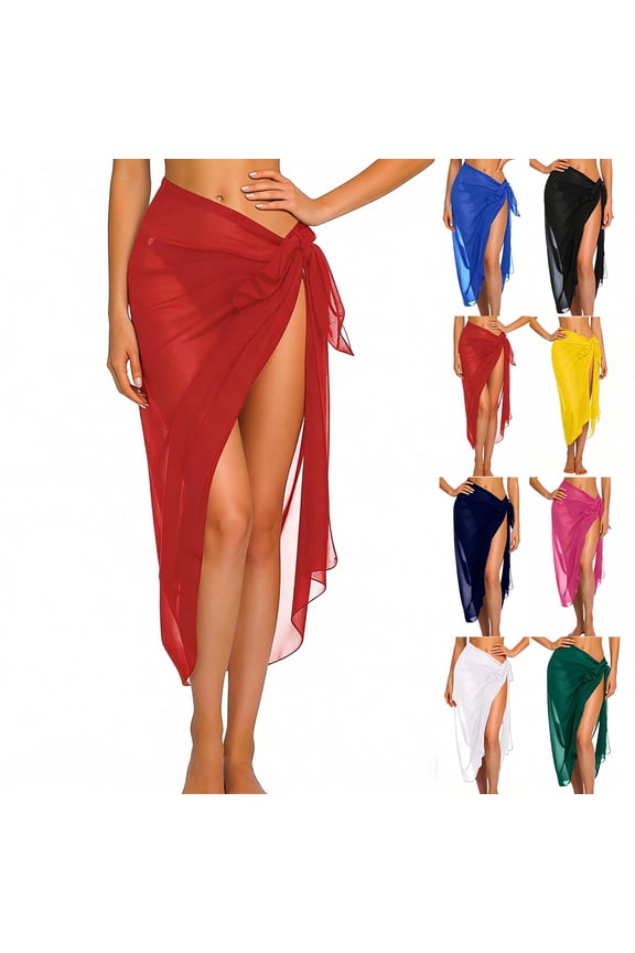 Sarong Bathing Suit Cover Up for Women Long Pareo Beach Wraps Swimsuit Coverup Skirt Stylish Bikini Cover Up