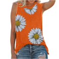 thumbnail image 1 of Frostluinai Savings Clearance 2023! Women Plus Size Tanks Tops Summer Sleeveless Casual Boho Shirts Sunflower Graphic Print Tunics O-neck Tee Camis, 1 of 5