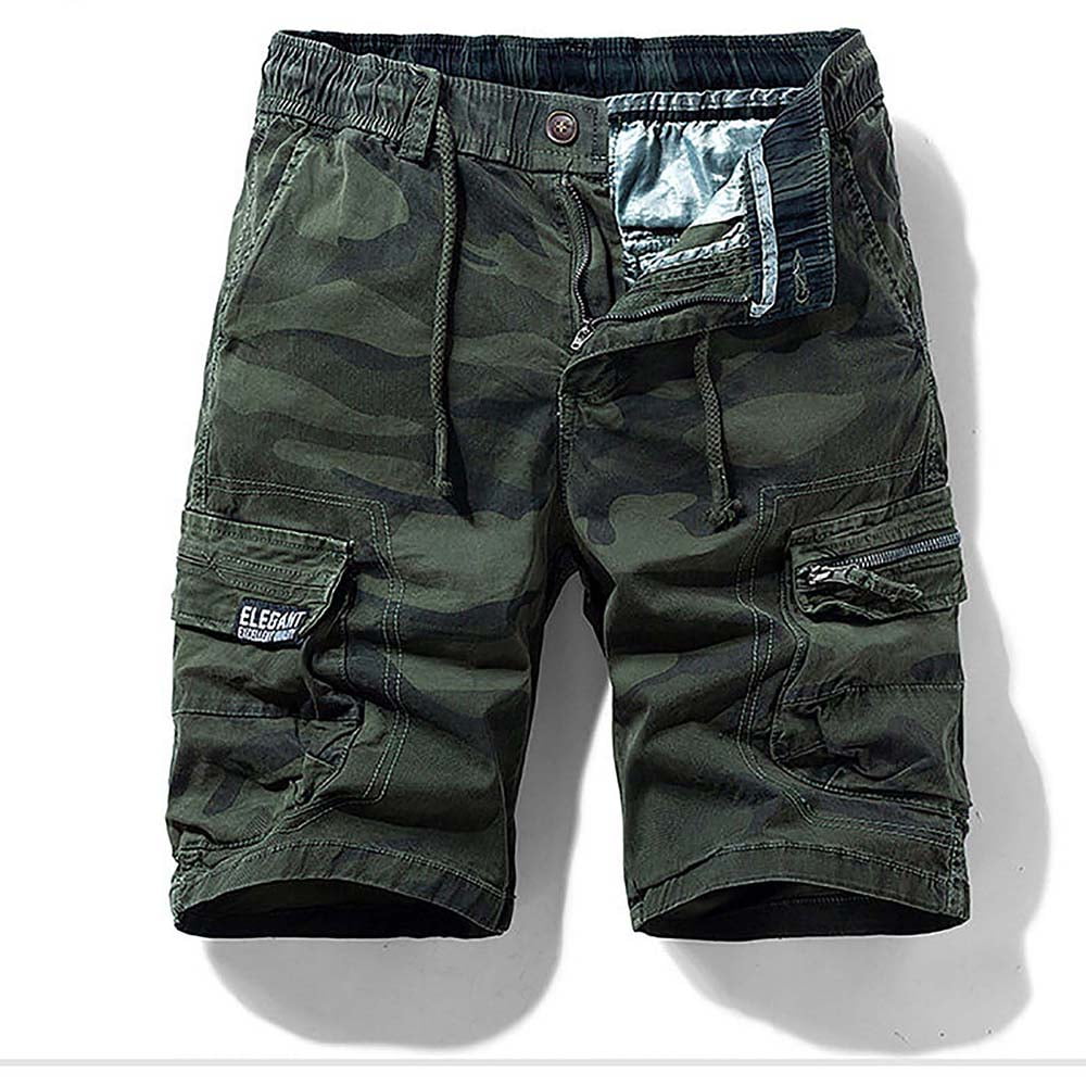 Frostluinai Savings Clearance Men's Camo Cargo Shorts Relaxed Fit  Multi-Pocket Outdoor Camouflage Cargo Shorts Cotton