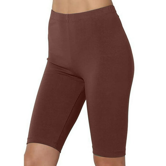Frostluinai Savings Clearance Shorts for Women High Waisted Athletic Shorts Plus Size Solid Biker Yoga Shorts for Running Workout Home Gym