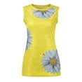 thumbnail image 1 of Frostluinai Women Plus Size Tanks Tops Summer Sleeveless Casual Boho Shirts Sunflower Graphic Print Tunics O-neck Tee Camis, 1 of 4
