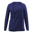 thumbnail image 1 of Frostluinai Women's Maternity Nursing Tops Long Sleeve Breastfeeding Sweater Scoop Neck Solid Pregnancy Clothes, 1 of 1