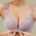 thumbnail image 1 of Frostluinai Summer Savings Deals 2024! bras for women no underwire Women's Plus Size Bra Post-Surgery Bra Front Closure Brassiere with Adjustable Straps Wirefree Racerback, 1 of 8