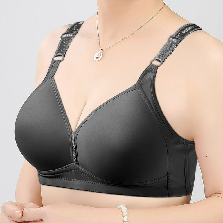 Frostluinai Savings Clearance bras for women no underwire Women's Plus Size Bra  Post-Surgery Bra Front Closure Brassiere with Adjustable Straps Wirefree  Racerback 