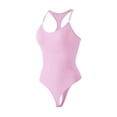 thumbnail image 1 of Frostluinai Spaghetti Straps Bodysuit for Women Slim Fit Scoop Neck Thong Body Suit Stretch Shapewear Top Casual Going Out, 1 of 4