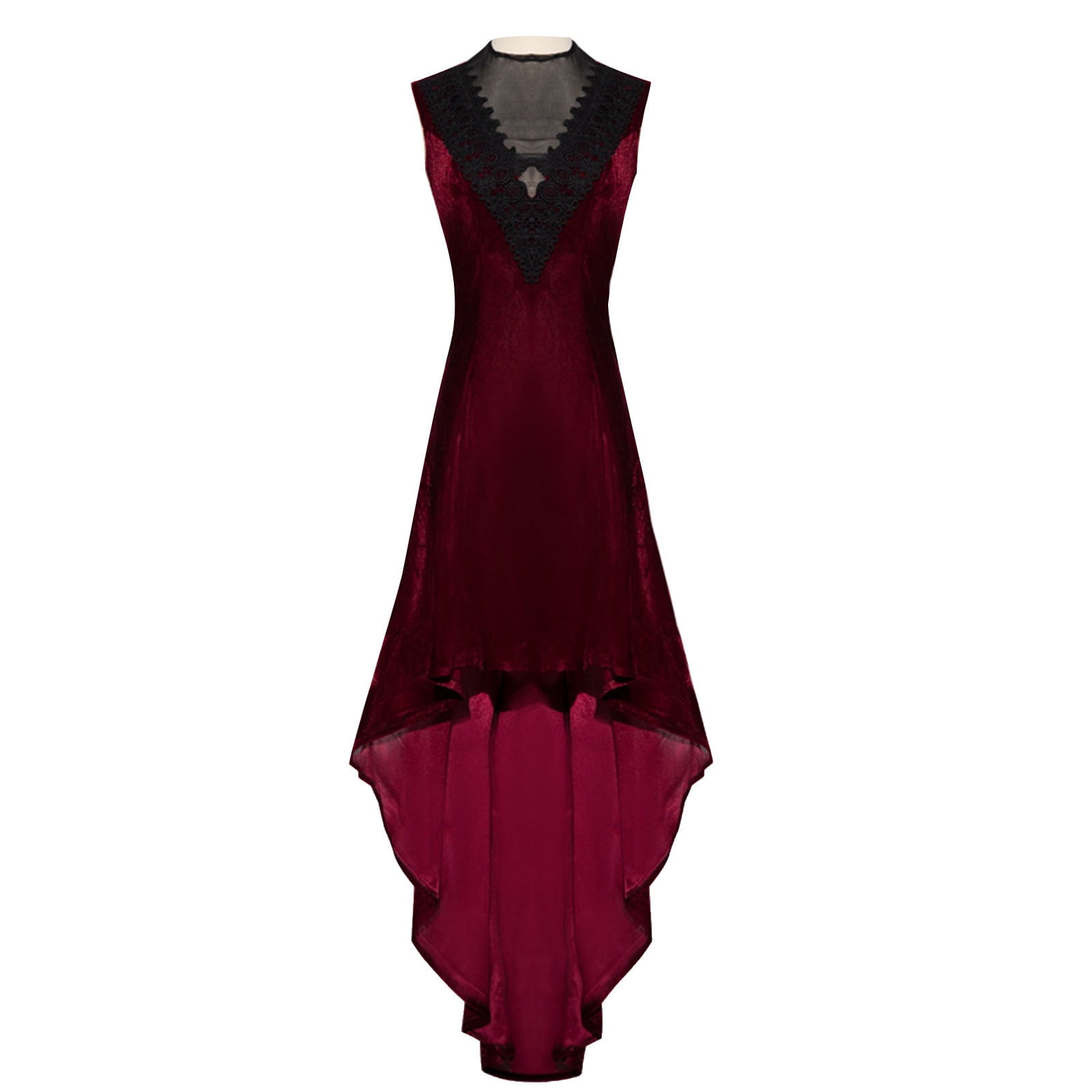 Frostluinai Steampunk Gothic Medieval Dress For Women Halter Lace Cocktail  Swing Dress Handkerchief Hem Sleeveless Crew Neck Hi-Lo Bridesmaid Dress  Halloween Punk Hippie Dress Sweetheart Lace Up Dress - Walmart.com