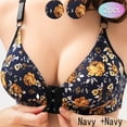 thumbnail image 1 of Frostluinai Summer Saving! Bras for Women no underwire Womens Plus Size Bra Post-Surgery Bra Front Closure Brassiere Floral Printed Bra Breathable Comfortable Underwear Vest(2PCs), 1 of 9
