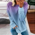 thumbnail image 1 of Frostluinai Sweatshirt for Women Long Sleeve Crew Neck Comzy Pullover Fashion Graident Sweat Shirts Lightweight Fall Sweatshirts no Hood, 1 of 5