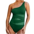 thumbnail image 1 of Frostluinai Swimsuit Women One Piece Bathing Suit For Women Plus Size Swimsuit For Women Swimsuit Halter Plunge V Neck Monokini Ruched Tummy Control Suits Tropical Swimwear Suits, 1 of 5