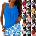 thumbnail image 1 of Frostluinai Tankini Swimsuits for Women Tummy Control Boy Shorts 2 Piece Tankini Bathing Suits Summer Modest Floral Swim Suits Bañador‌, 1 of 7