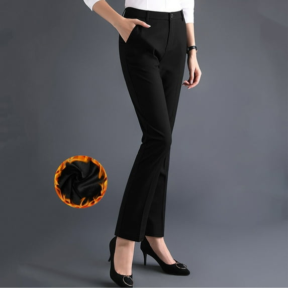 Frostluinai Trousers Pants for Women with Pocket High Waist Straight Leg Pants Casual Dressy Business Work Trousers Plus Size Solid Pants