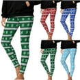 thumbnail image 1 of Frostluinai Ugly Christmas Leggings Women High Waist Xmas Print Tights Stretch Slim Fit Holiday Yoga Pants Womens Novelty Christmas Gifts, 1 of 10