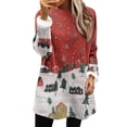 thumbnail image 1 of Frostluinai Ugly Christmas Sweatshirts Women Long Fleece Pullover Xmas Party Graphic Sweat Shirts Crew Neck Long Sleeve Pullover with Pocket, 1 of 5