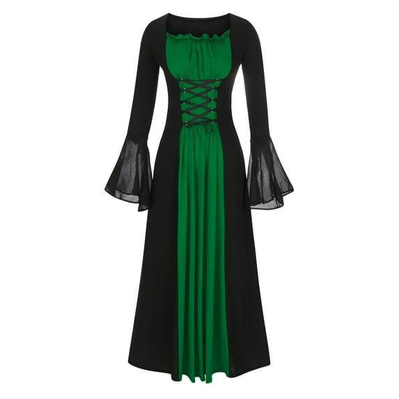 Frostluinai Victorian Dress For Women Medieval Renaissance Dress Corset Flare Sleeve Vintage Dress Cocktail Party Ball Gown