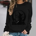 thumbnail image 1 of Frostluinai Women Halloween Sweatshirt Vintage Witch Graphic Pullover Crew Neck Long Sleeve Thin Fleece Fall Sweat Shirts Holiday Outfits, 1 of 6