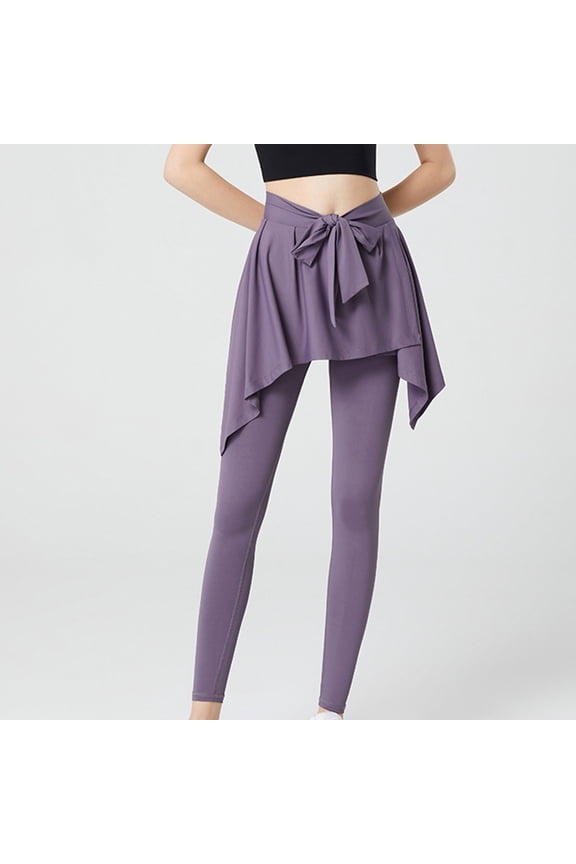 Women Tennis Skirted Leggings with Pockets Tie Front Athletic Pleated Skirts with Leggings Plus Size Solid Active Golf Skort