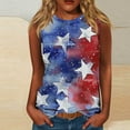 thumbnail image 1 of Frostluinai Women's 4th of July Tank Tops Sleeveless Red White and Blue Tee Shirts Crew Neck Patriotic Tanks Plus Size Casual Tanks, 1 of 5