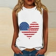 thumbnail image 1 of Frostluinai Women's Cheap 4th of July Tanks Sleeveless American Flag Shirts Crew Neck Love Graphic Tees Plus Size Vacation Tanks, 1 of 5