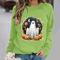 thumbnail image 1 of Frostluinai Women's Ghost Sweater Crweneck Sweatshirts Fall Holiday Pullover Top Halloween Long Sleeve Graphic Sweat Shirts, 1 of 6