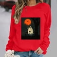 thumbnail image 1 of Frostluinai Women's Ghost Sweater Crweneck Sweatshirts Fall Holiday Pullover Top Halloween Long Sleeve Graphic Sweat Shirts, 1 of 6