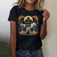 thumbnail image 1 of Frostluinai Women's Halloween Print Shirts Daily Walking Casual Shirt Crew Neck Short Sleeve Holiday Party Graphic Tees S-XXXL, 1 of 7
