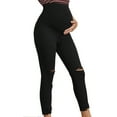 thumbnail image 1 of Frostluinai Women's Maternity Jeans Over Belly Skinny Stretchy Ripped Denim Pants Comfy Slim Black Pregnancy Pants with Pocket Gifts for Women, 1 of 6