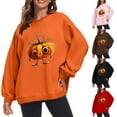 thumbnail image 1 of Frostluinai Women's Oversized Thanksgiving Sweatshirts Crew Neck Pumpkin Graphic Pullover Long Sleeve Loose Fit Sweat Shirts for Fall Winter, 1 of 6