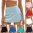 thumbnail image 1 of Frostluinai Women’s Tennis Skirts High Waisted Mini Golf Skirt with Shorts Pockets Side Slit Skorts Quick Dry Skorts for Athletic, 1 of 8