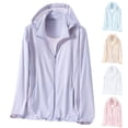 thumbnail image 1 of Frostluinai Women's UPF 50 Hoodie Lightweight SPF UV Protection Jackets Long Sleeve Zip Up Solid Sun Shirts Breathable Sun Protection Wear, 1 of 3