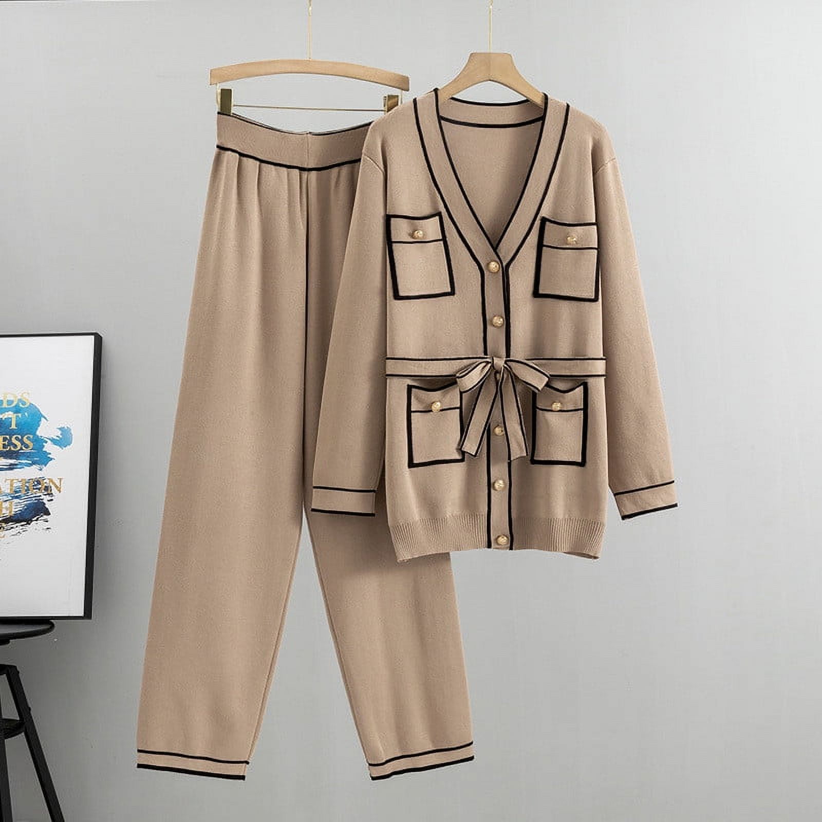 WN 2PC SS KNIT POPLIN SET