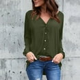 thumbnail image 1 of Frostluinai Womens Plus Size Button Down Shirts Solid Color Dressy Long Sleeve Blouses Casual Lightweight Trendy Tops, 1 of 6
