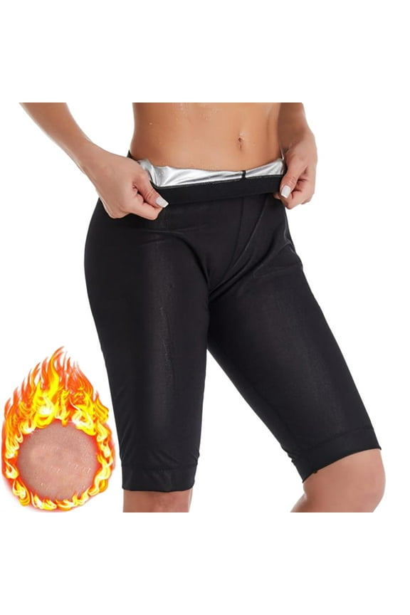 Womens Sauna Sweat Shapewear Shorts Yoga Workout Leggings Pants Weight Loss Lower Body Shaper Sweatsuit Exercise Fitness Gifts