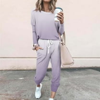Frostluinai Womens Sets 2 Piece Outfits Long Sleve Tracksuits Casual Loose Jogger Sweatsuits Plus Size Gradient Sets with Pocket Gifts