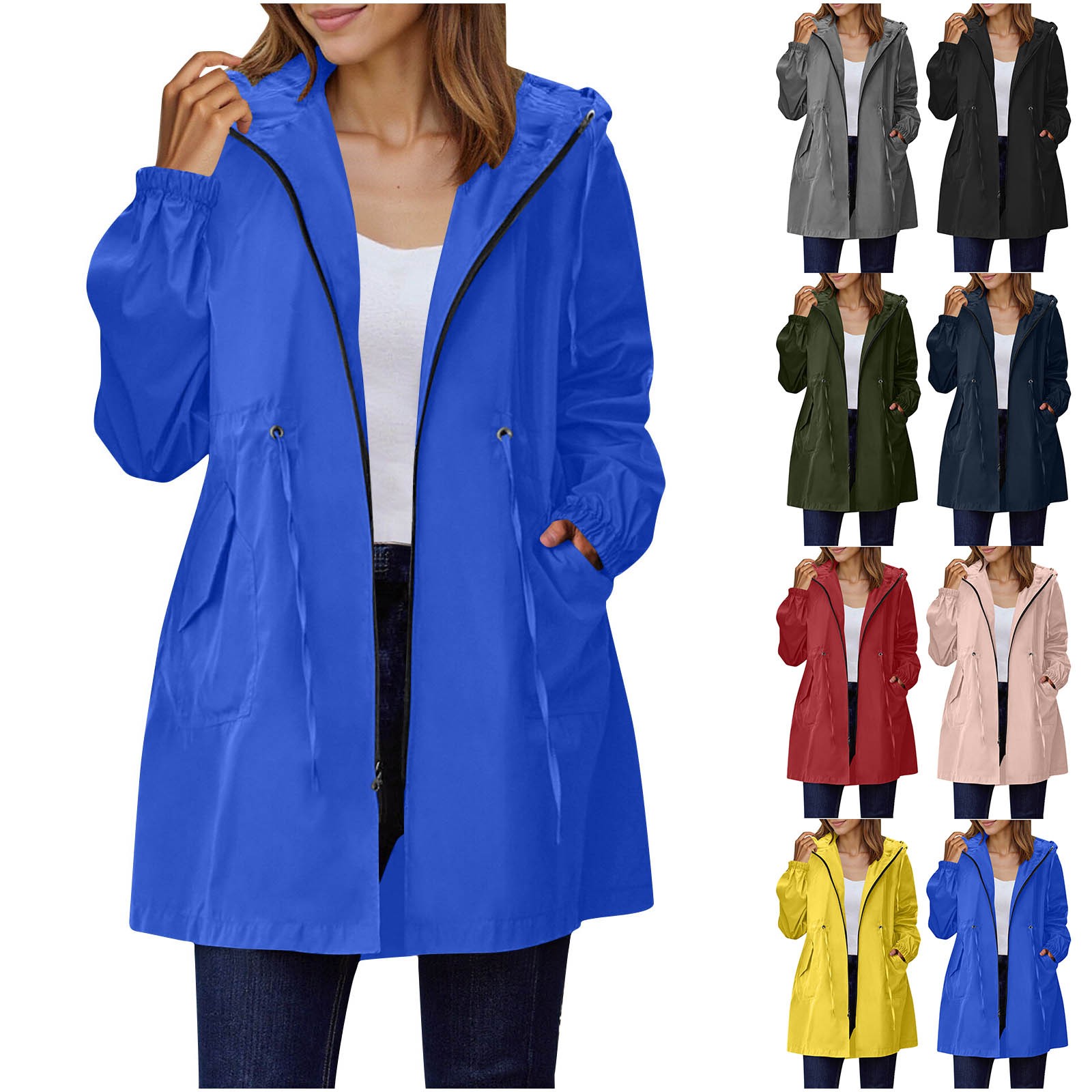 Frostluinai Womens Waterproof Raincoat Lightweight Rain Jacket Women Frostluinai Womens Waterproof Raincoat Lightweight Rain Jacket Women