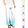 thumbnail image 1 of Frostluinai Yoga Pants for Girls Elatic Waist Baggy Wide Leg Pants Gradient Lounge Trousers Soft Comzy Gym Workout Legging Pnats with Pocket, 1 of 9