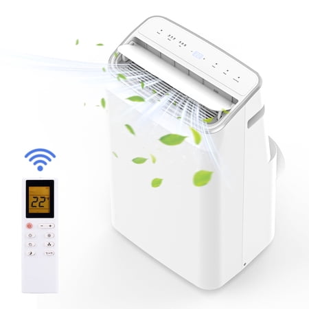 Frostorm Portable Air Conditioners, 12000 BTU 4 In1 Air Conditioner with Remote Control,Portable AC Cooling Range up to 360 Sq.ft, Windows Kit,Brush,White