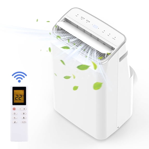 Frostorm Portable Air Conditioners, 12000 BTU 4 In1 Air Conditioner with Remote Control,Portable AC Cooling Range up to 360 Sq.ft, Windows Kit,Brush,White