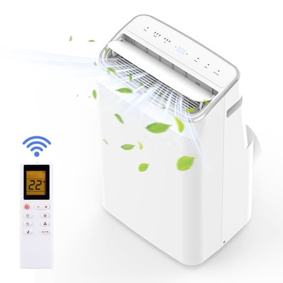 Frostorm Portable Air Conditioners, 12000 BTU 4 In1 Air Conditioner with Remote Control,Portable AC Cooling Range up to 360 Sq.ft, Windows Kit,Brush,White