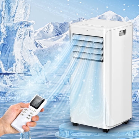 Frostorm White 12000 BTU Portable Air Conditioner,Air Conditioner Up Cooling Range to460 Sq.ft,4 in 1 with Remote Control, Sleep Mode, Windows Kit