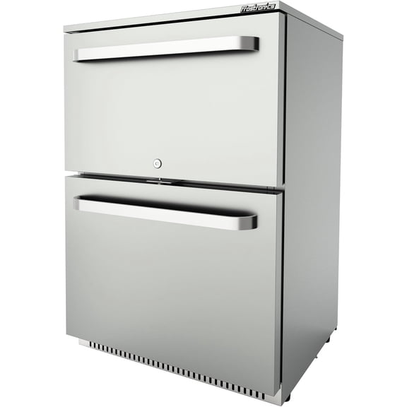 Frostronics 24" Double Drawer Beverage Fridge Under Counter Refrigerator